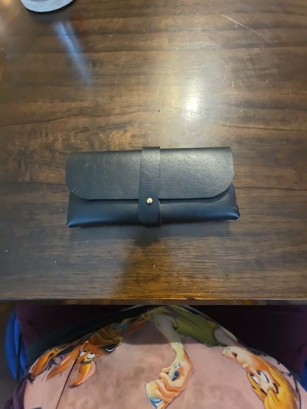 Minimalist Faux Leather Eyeglasses and Sunglasses Case with Snap Closure